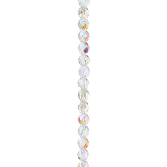 Bead Landing; Crystal Aurora Borealis Czech Glass Faceted Round Beads, 6mm by Bead Landing™; Category:Czech Glass Beads; Image:1
